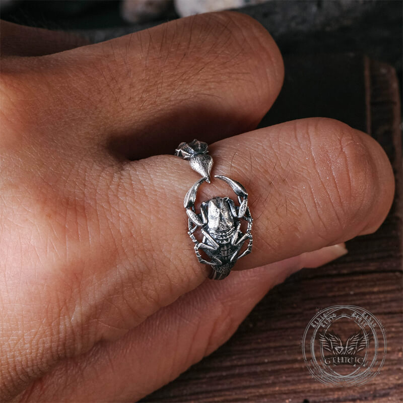 Vintage Scorpion Sterling Silver Animal Open Ring | Gthic.com