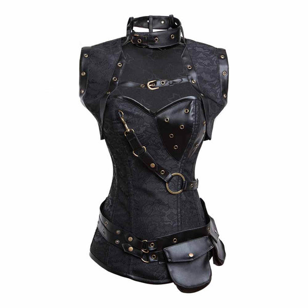 Vintage Shawl Vest Rivet Palace Style Corset 01 | Gthic.com