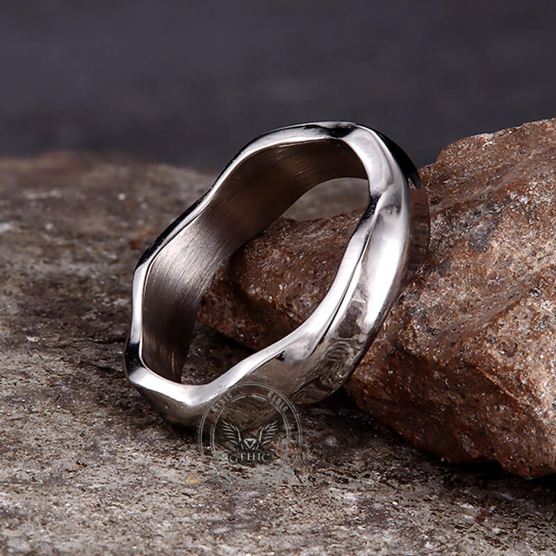 Vintage Simple Twist Pattern Stainless Steel Ring