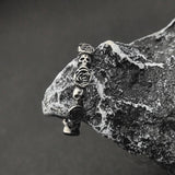 Vintage Skull And Rose Stainless Steel Stackable Ring Set  | Gthic.com