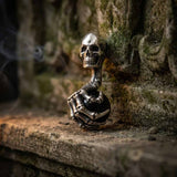 Vintage Skull Hand-held Gem Stainless Steel Pendant