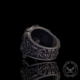 Vintage Skull Warrior Sterling Silver Gothic Ring