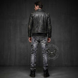 Vintage Slim Fit Flare Cotton Cargo Denim Jeans | Gthic.com