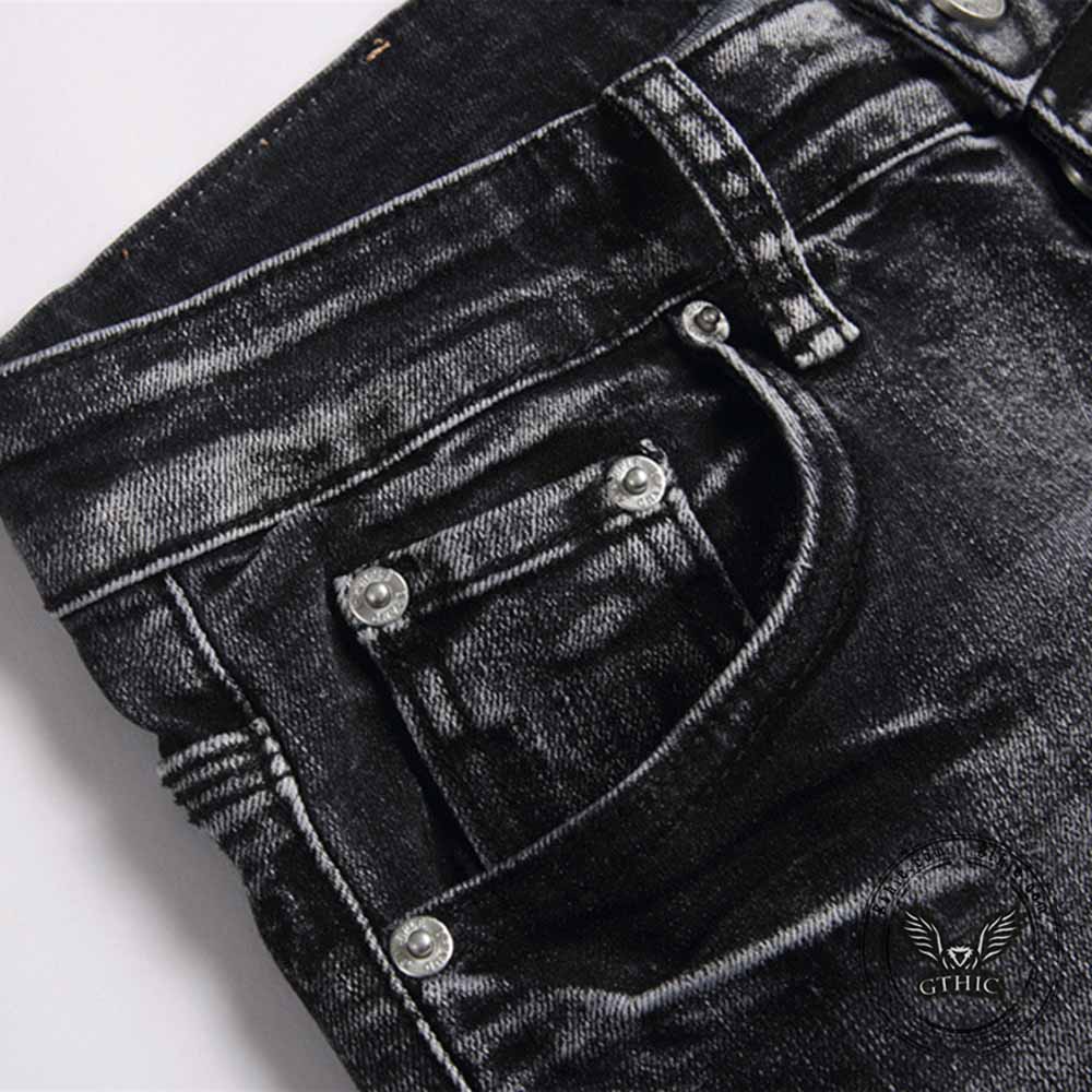 Vintage Slim Fit Flare Cotton Cargo Denim Jeans