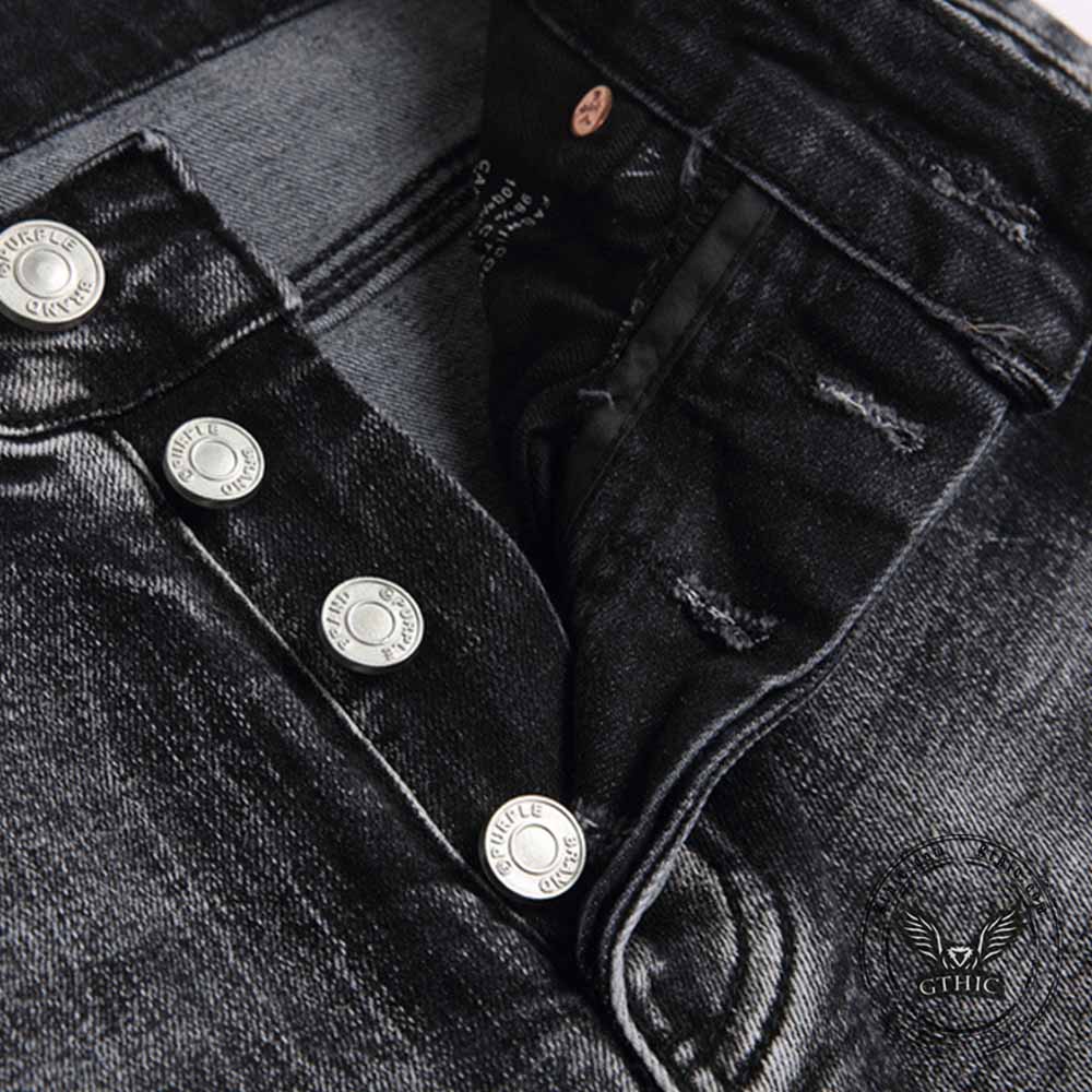 Vintage Slim Fit Flare Cotton Cargo Denim Jeans