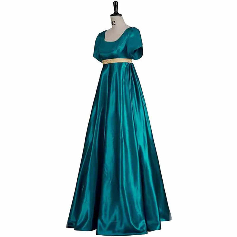 Vintage Solid Color High Waist Prom Gown Dress