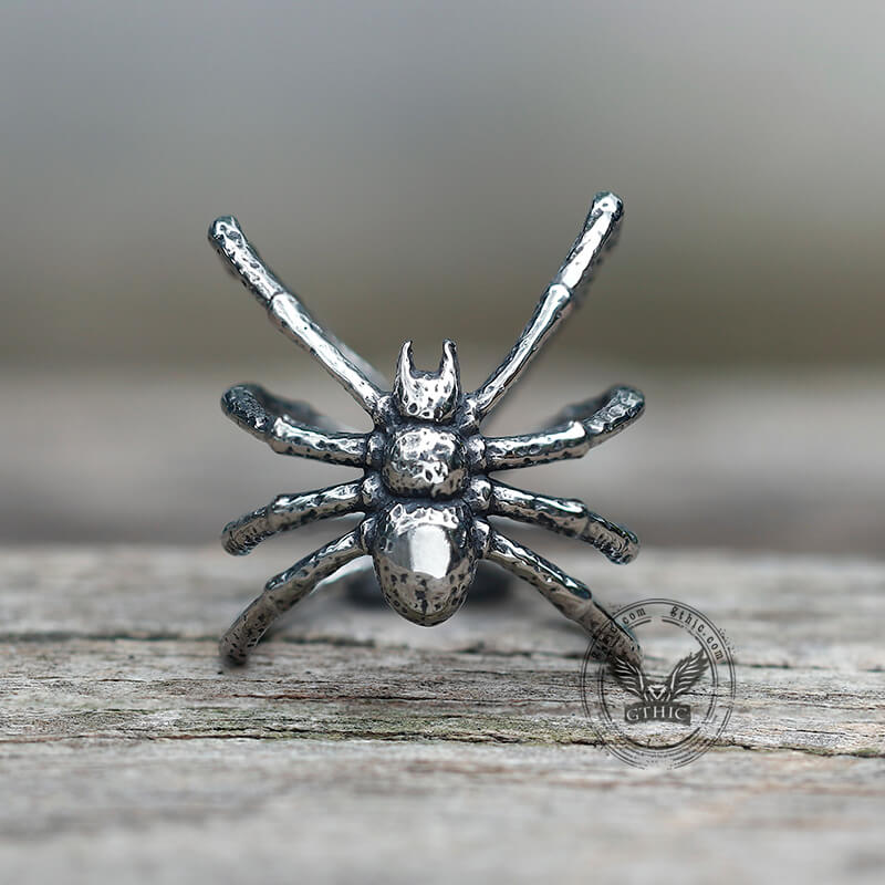 Vintage Spider Stainless Steel Ring | Gthic.com