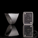 Vintage Square Skull Playing Card Sterling Silver Ring | Gthic.com