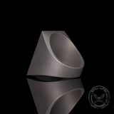 Vintage Square Skull Playing Card Sterling Silver Ring