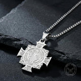 Vintage St. Benedict Cross Stainless Steel Pendant