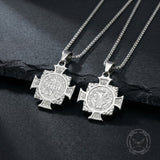 Vintage St. Benedict Cross Stainless Steel Pendant | Gthic.com