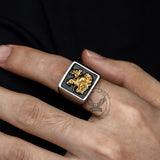 Vintage St. George Dragon Knight Slayer Stainless Steel Ring