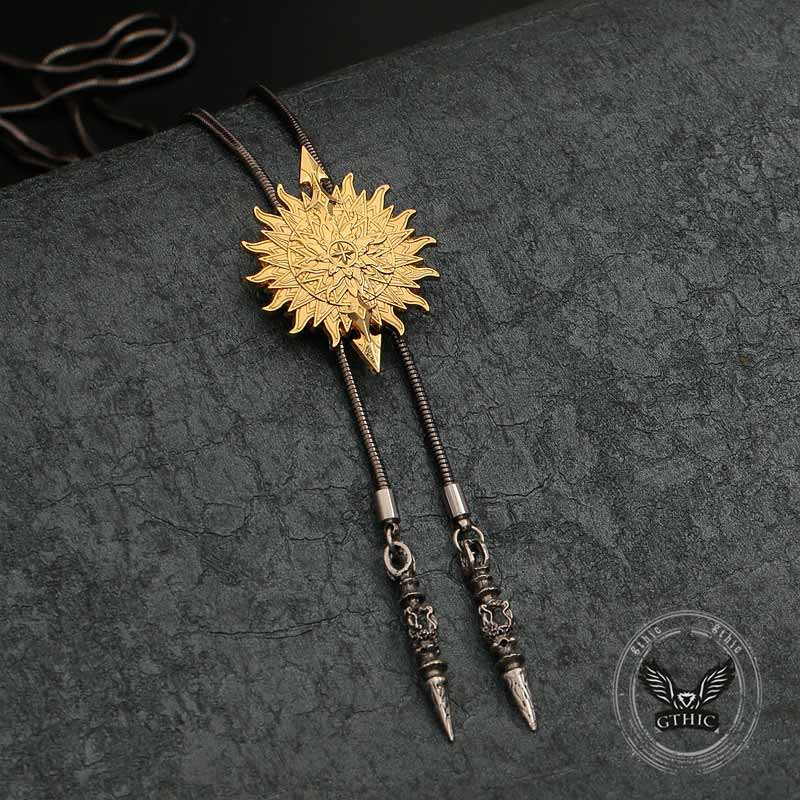 Vintage Sun And Arrow Western Cowboy Alloy Bolo Tie 01 | Gthic.com