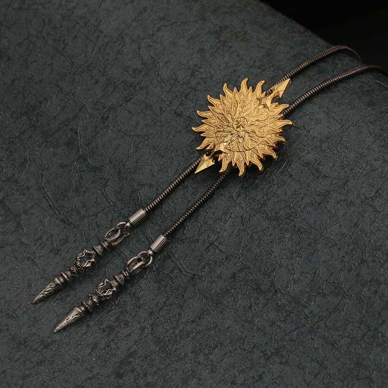 Vintage Sun And Arrow Western Cowboy Alloy Bolo Tie