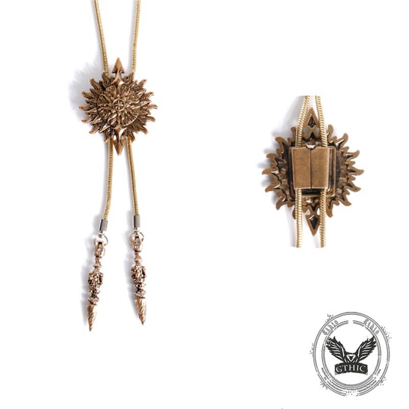 Vintage Sun And Arrow Western Cowboy Alloy Bolo Tie