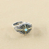 Vintage Sun Sterling Silver Adjustable Ring | Gthic.com
