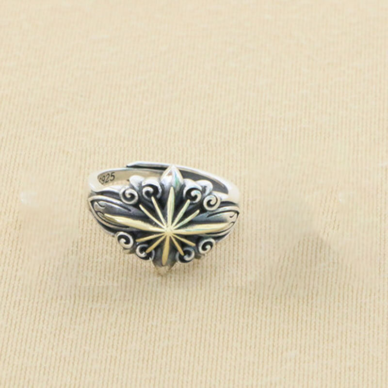 Vintage Sun Sterling Silver Adjustable Ring | Gthic.com