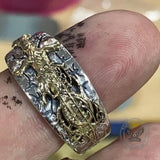 Vintage Sword Norse Dragon Sterling Silver Open Ring