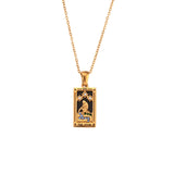 Vintage Tarot Card Stainless Steel Necklace