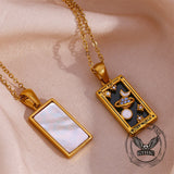 Vintage Tarot Card Stainless Steel Necklace