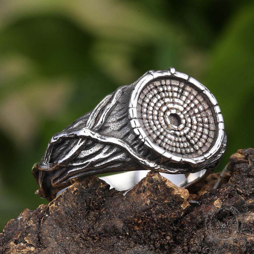 Valknut Raven Edelstahl Wikinger Ring