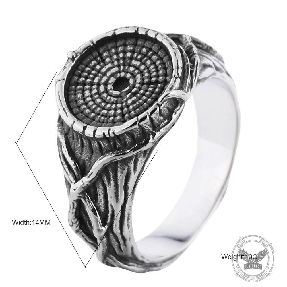 Valknut Raven Edelstahl Wikinger Ring