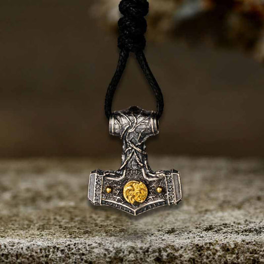 Vintage Thor's Hammer Sterling Silver Viking Pendant