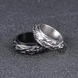 Vintage Thorn Vine Stainless Steel Spinner Ring