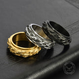 Vintage Thorn Vine Stainless Steel Spinner Ring | Gthic.com