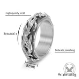 Vintage Thorn Vine Stainless Steel Spinner Ring