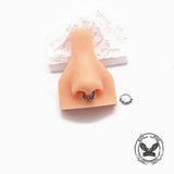 Vintage Thorn Wrapped Stainless Steel Nose Ring 02 | Gthic.com