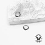 Vintage Thorn Wrapped Stainless Steel Nose Ring 03 | Gthic.com