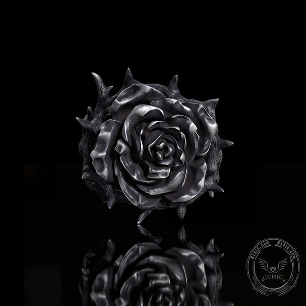 Vintage Thorns Vine Rose Sterling Silver Ring | Gthic.com