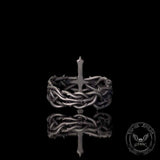 Vintage Thorns Wrapped Cross Sterling Silver Ring