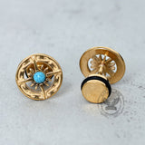 Vintage Turquoise Compass Stainless Steel Earrings