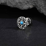 Vintage Turquoise Compass Stainless Steel Earrings