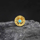 Vintage Turquoise Compass Stainless Steel Earrings