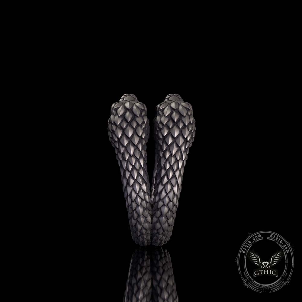 Vintage Two-Headed Snake Zircon Sterling Silver Ring