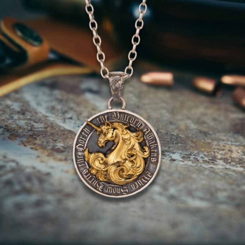 Vintage Unicorn Sterling Silver Animal Pendant