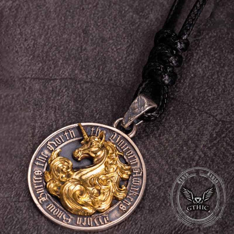 Vintage Unicorn Sterling Silver Animal Pendant