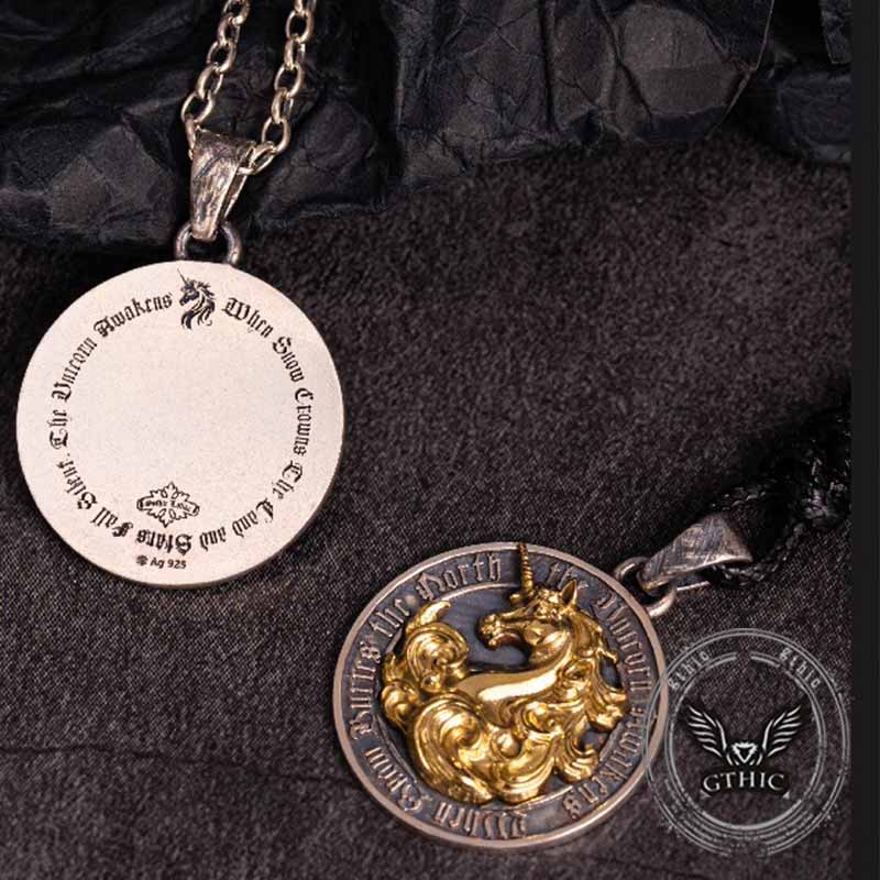 Vintage Unicorn Sterling Silver Animal Pendant