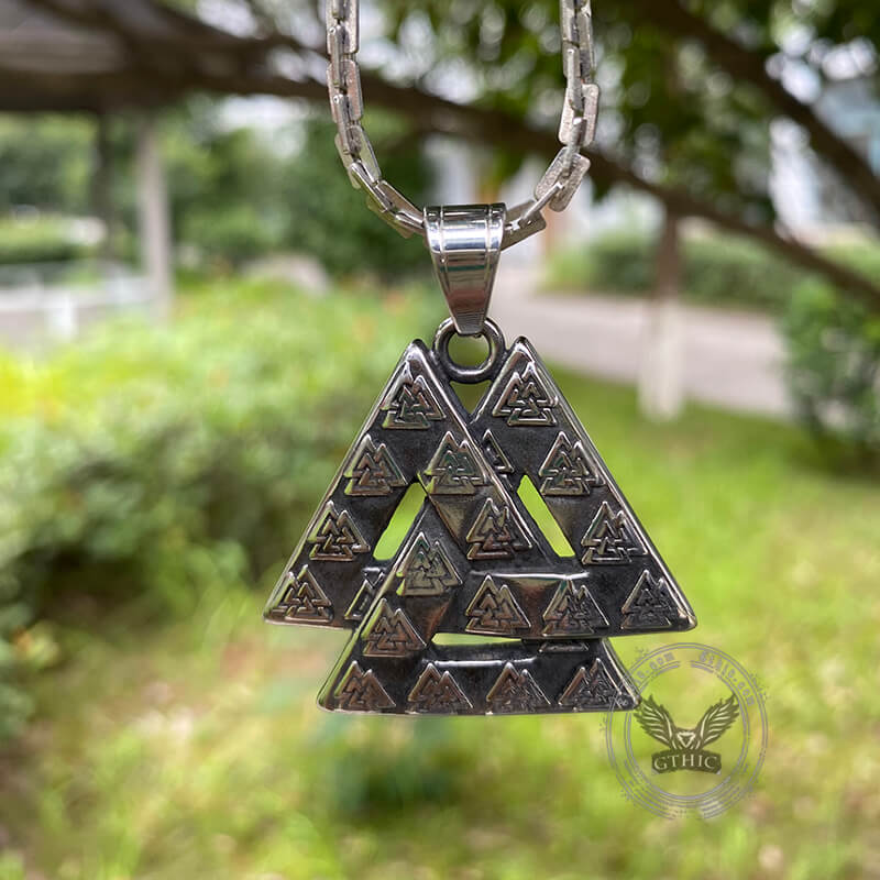 Vintage Valknut Stainless Steel Viking Pendant