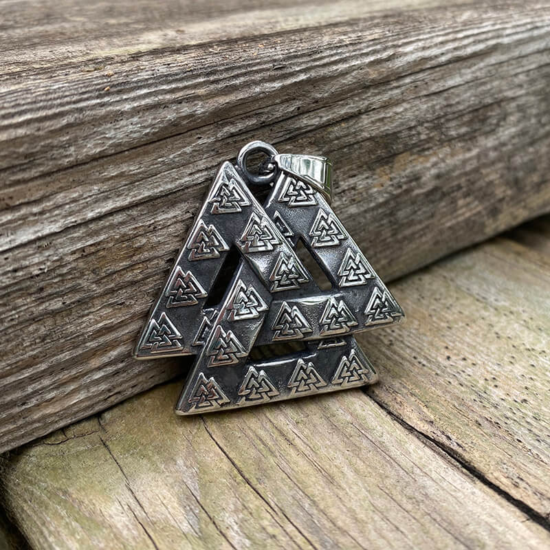 Vintage Valknut Stainless Steel Viking Pendant