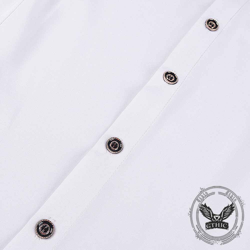 Vintage Victorian Ruffled Medieval Linen Shirt