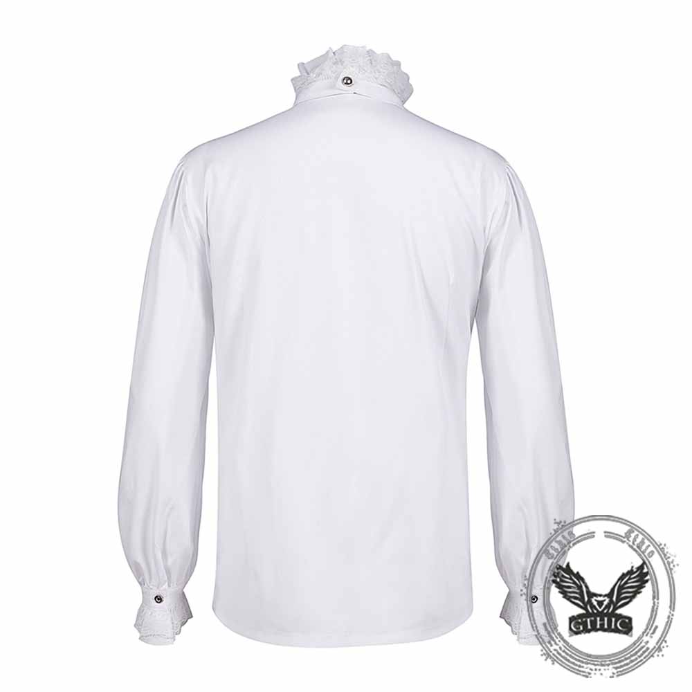 Vintage Victorian Ruffled Medieval Linen Shirt