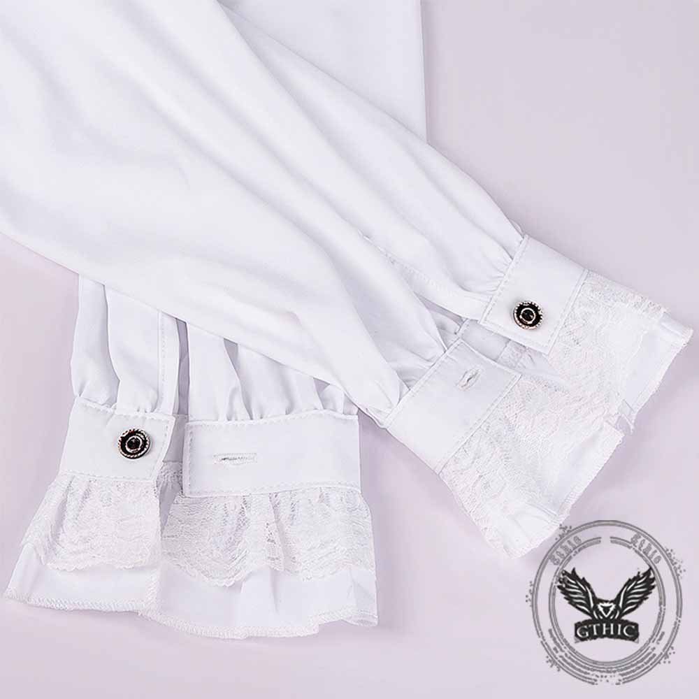 Vintage Victorian Ruffled Medieval Linen Shirt