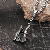 Vintage Viking Axe Stainless Steel Nordic Pendant | Gthic.com