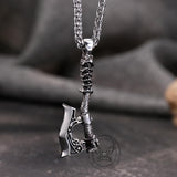 Vintage Viking Axe Stainless Steel Nordic Pendant
