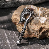 Vintage Viking Axe Stainless Steel Nordic Pendant | Gthic.com