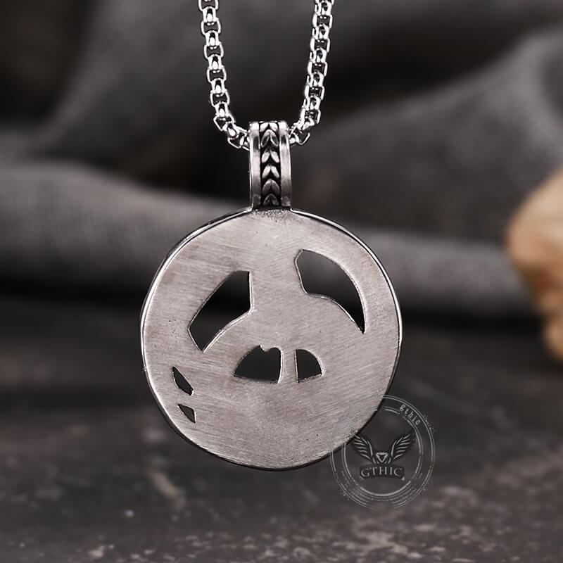 Vintage Viking Coiled Dragon Stainless Steel Pendant